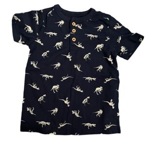 Garanimals Boys Blue & White  Dinosaur 🦖 🦕  🦕  Button Short Sleeve Shirt 4T